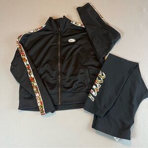 Nike Floral Tracksuit Set | Jacket & Leggings | Size Large | Gorpcore Aesthetic